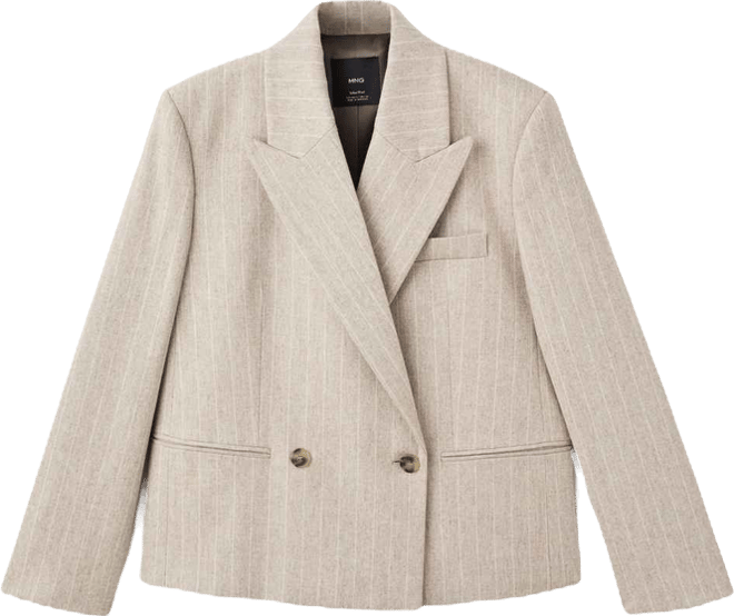 Women's Pinstripe Wool Suit Blazer