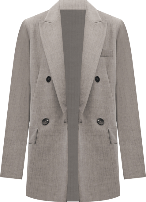 Women's Double-Breasted Wool Blend Blazer
