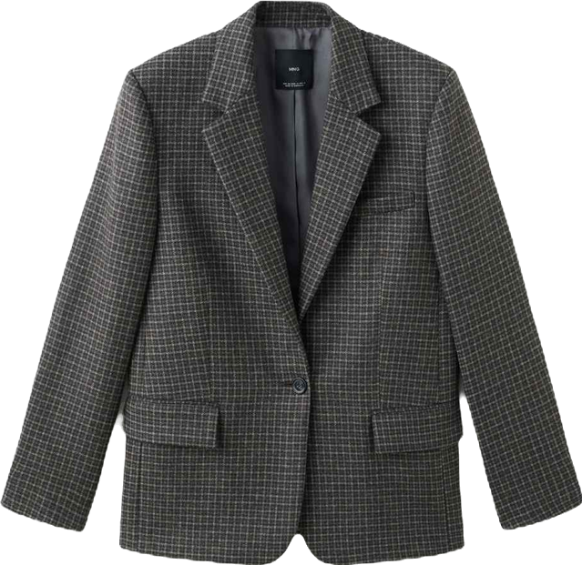 Women's Wool Check Blazer