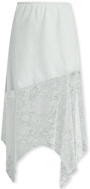 Women's Asymmetric Satin & Lace Skirt, Macy's Exclusive