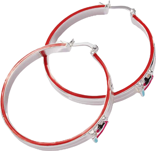 Hot Wheels Racecar Hoop Earrings