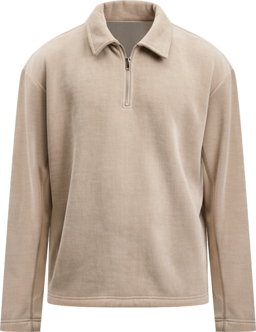 Men's Relaxed Fit Plush Long Sleeve Quarter-Zip Pullover, Macy's Exclusive
