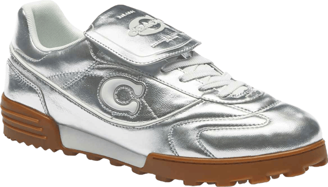 Men's Match Metallic Leather Lace-Up Sneakers