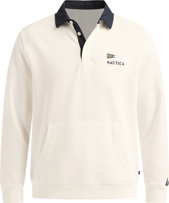 Men's Regular-Fit Kangaroo Pocket Polo Sweatshirt