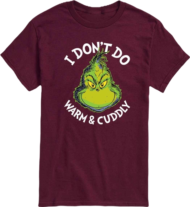 Men's The Grinch I Don't Do Warm And Cuddly Graphic T-Shirt