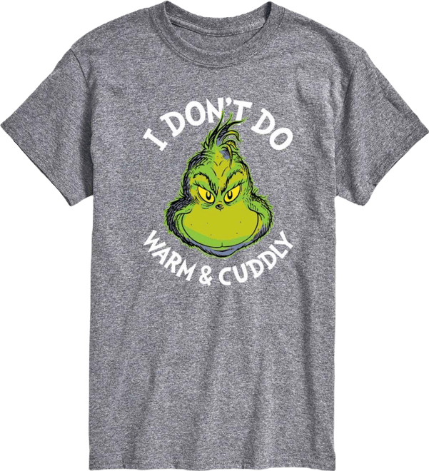Men's The Grinch I Don't Do Warm And Cuddly Graphic T-Shirt