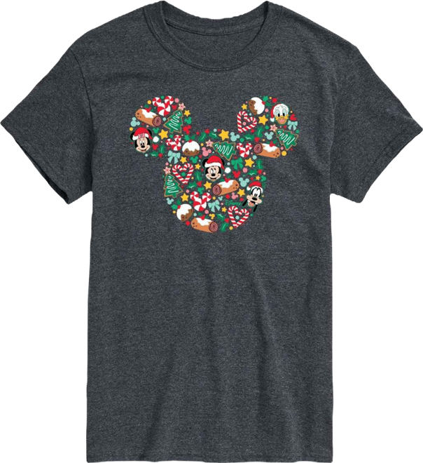 Men's Disney Mickey Silhouette Christmas Short-Sleeve Graphic T-Shirt
