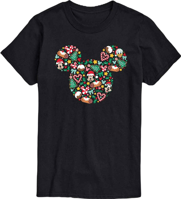 Men's Disney Mickey Silhouette Christmas Short-Sleeve Graphic T-Shirt