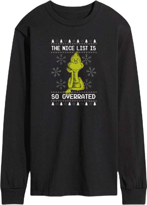 Men's The Grinch Merry Grinchmas Graphic Long-Sleeve T-Shirt