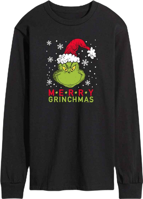 Men's The Grinch Merry Grinchmas Graphic Long-Sleeve T-Shirt