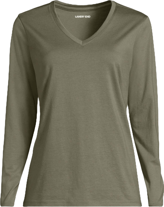 Women's Supima Cotton Long Sleeve V-Neck T-Shirt