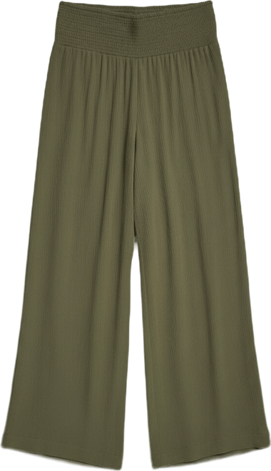 Women's Smocked-Waist Cover-Up Pull-On Pants