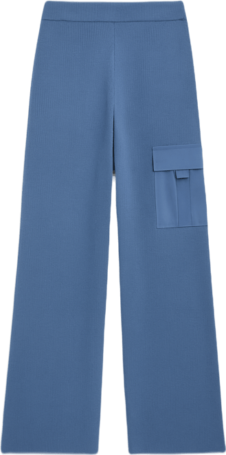 Women's Knit Straight-Leg Cargo Pants
