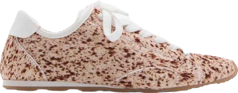 Women's Leather And Fur-Effect Trainer Shoes