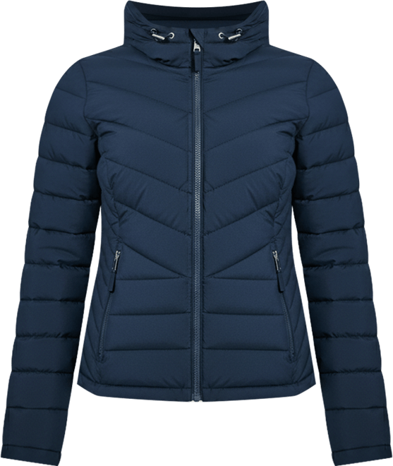 Women's Long Sleeves Hooded Puffer Jacket