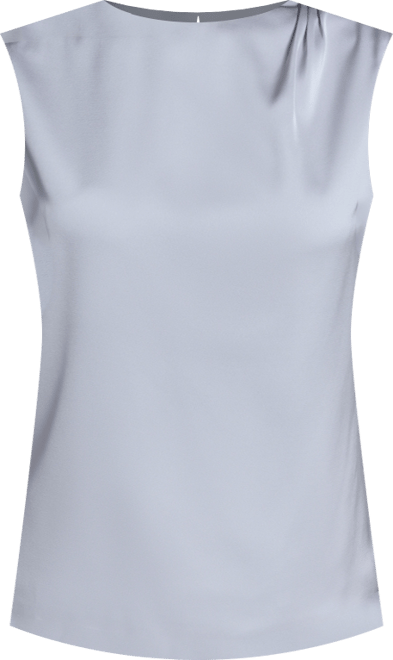Women's Solid Sleeveless Crewneck Top