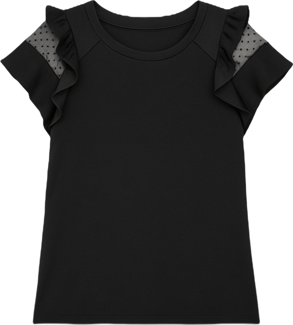 Women's Ruffle-Sleeve Pull-On Top