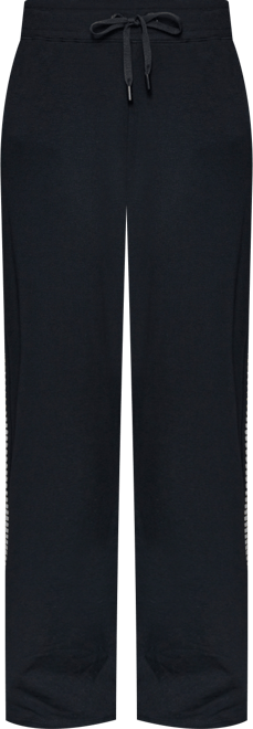 Women's Imitation Pearl Trim Mid Rise Track Pants