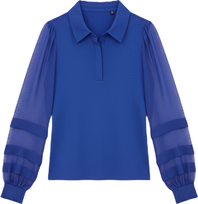 Women's Slim Fit Collared Button-Up Top