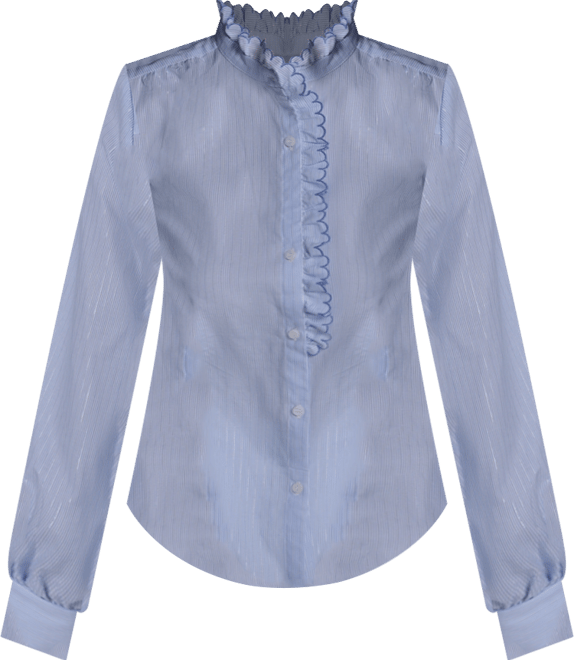 Women's Long-Sleeve Collared Top