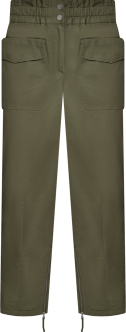 Women's Patch Pockets Mid-Rise Pants