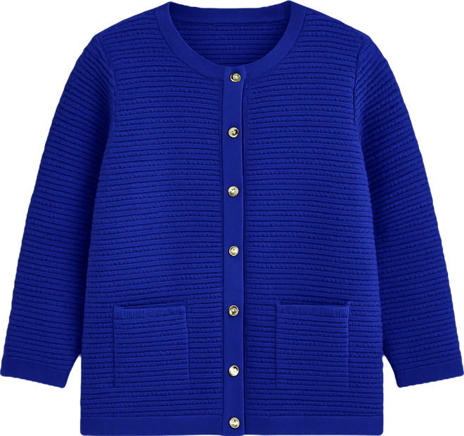 Plus Size Textured-Stitch Cardigan