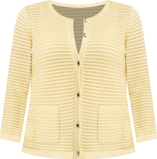 Plus Size Textured-Stitch Cardigan