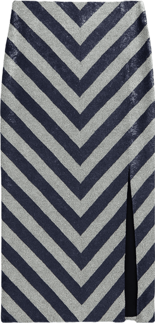 Petite Sequin Stripe Pencil Skirt