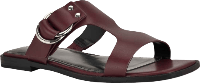 Women's Meritt Leather Flat Slip-On Sandals