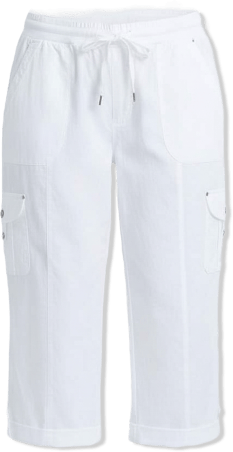 Women's Plus Size Cotton Roll Up Capri