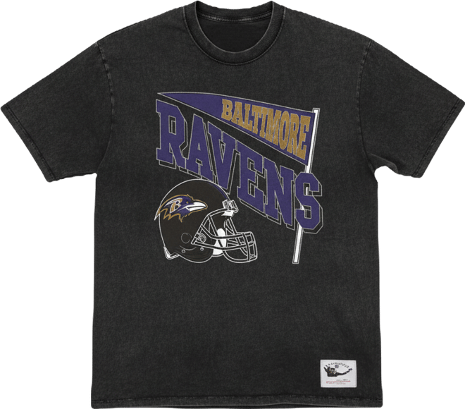 Women's Black Baltimore Ravens Team Dynamic Boyfriend Mineral Wash T-Shirt