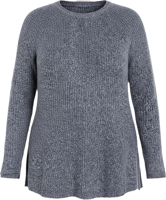 Women's Plus Size Tia Curved Hem Tunic Sweater