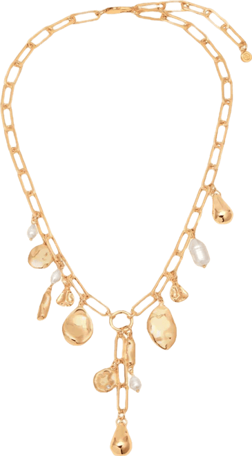 Melting Metal Charm Lariat Necklaces