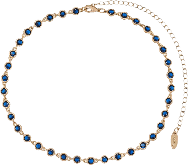 Crystal Disc Link Necklace