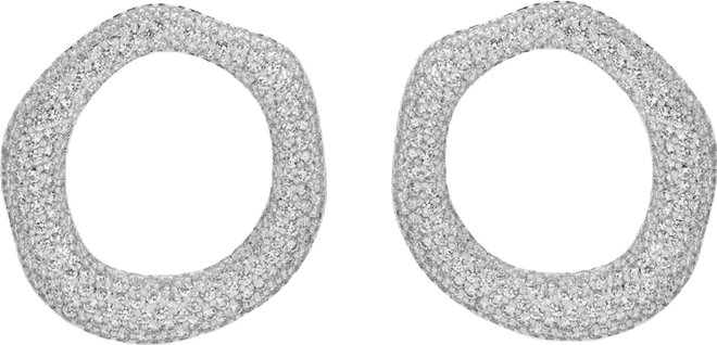 Open Circle Pave Earrings