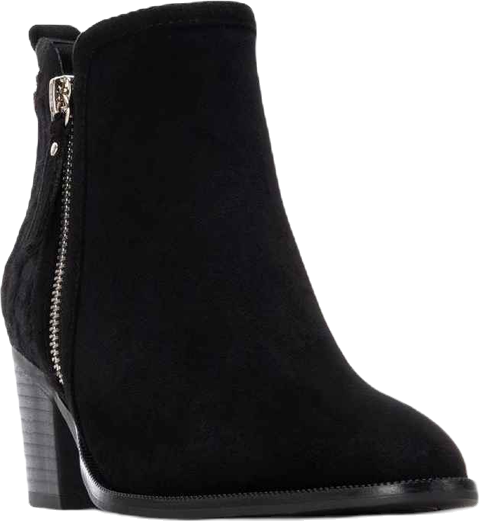 Women's Suede Heeled Ankle Booties