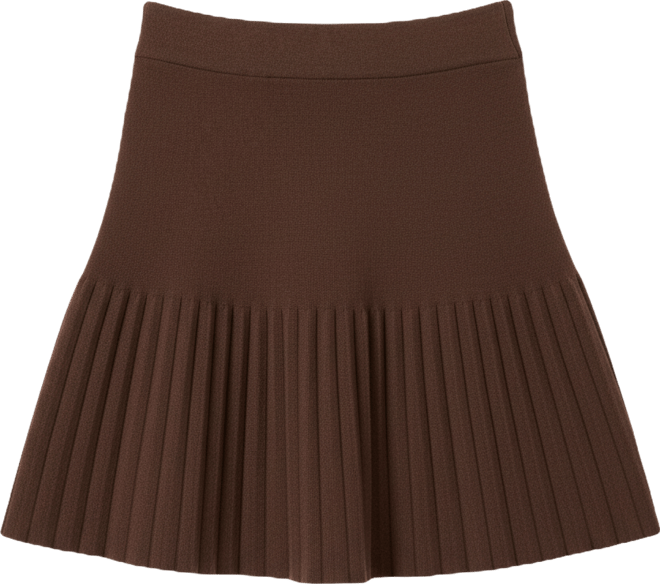 Women's Knitted Pleated Mini Skirt