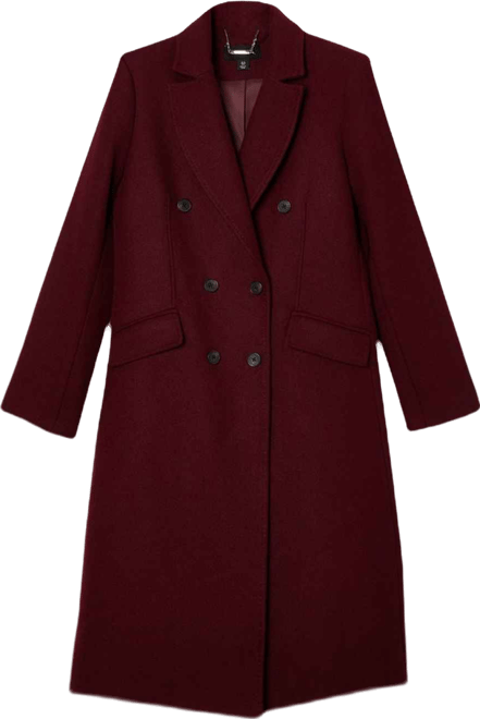 Women's Wool Double Breasted Midi Coat
