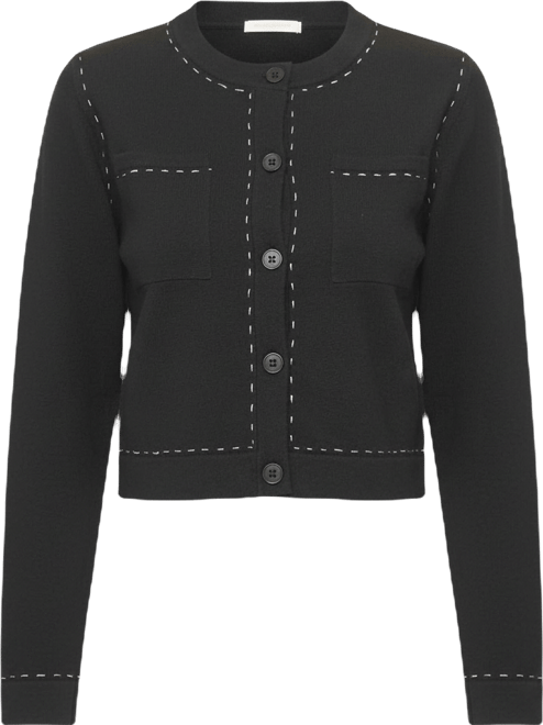 Women's Crystal Lurex Whipstitch Cardi