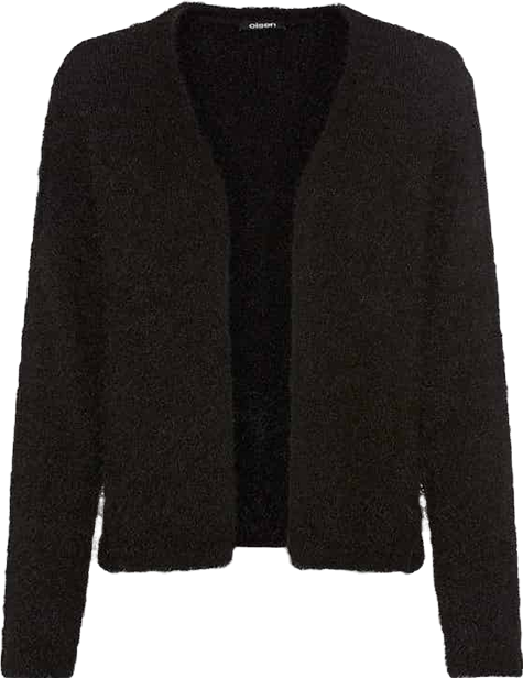 Women's Cropped Feather Yarn Cardigan