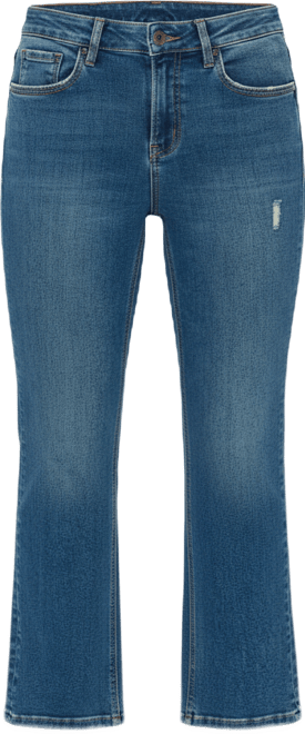 Women's High-Rise Cropped Flare Stretch Denim Jeans