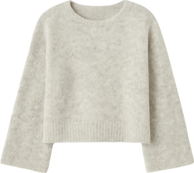 Women's Wide Crewneck Flared-Sleeve Sweater