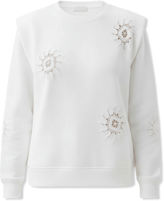 Women's Padded Sun Crochet Sweater