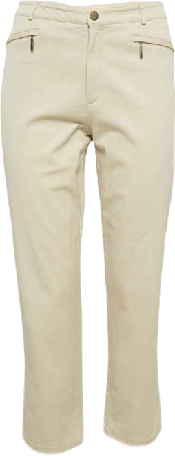 Women's London Beige Gabardine Cotton Trousers