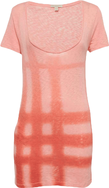 Women's Brit Check Sprayed Cotton Scoop Neck T-Shirt
