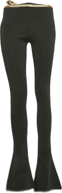 Women's Black Jersey Wide-Leg Pants