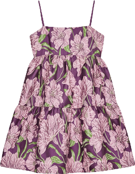 Women's Floral Jacquard Mini Dress