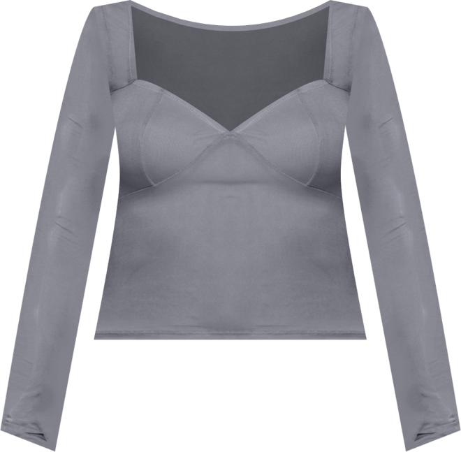 Women's Linnet Sheer Mesh V Neck Top