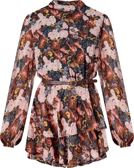 Women's Printed Chiffon Miini Romper