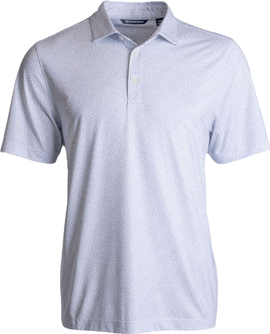 Pike Eco Pebble Print Stretch Recycled Mens Polo Shirt